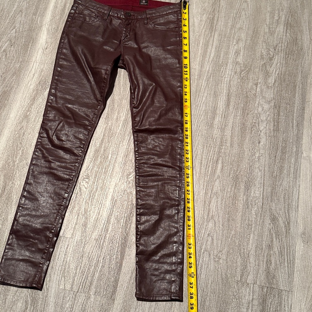 AG Adriano Goldschmied Women's Deep Burgundy Skinny Jeans - Picture 9 of 14